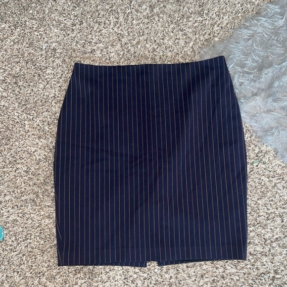 Express Dresses & Skirts - Express Navy & Orange Pinstripe Women's Skirt